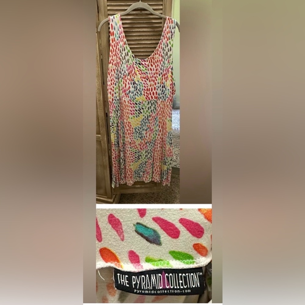 The Pyramid Collection Multicolor Sleeveless Dress, 18/20